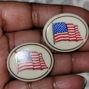 2 Lenox American Flag Pins